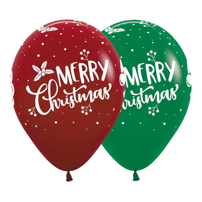 センペルテックス ラウンド 12インチ メリークリスマス 2色アソート