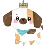 カワイイ パピー ブラウン＆ホワイト